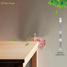 Load image into Gallery viewer, Pink Peacock 2D Flat Diamond Painting Door Corner Sign DIY Door Frame Decor