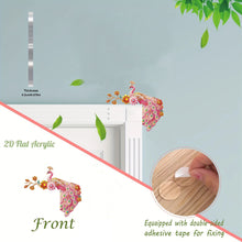 Load image into Gallery viewer, Pink Peacock 2D Flat Diamond Painting Door Corner Sign DIY Door Frame Decor