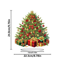 Load image into Gallery viewer, Acrylic 2D Flat Print Xmas Tree DIY Table Top Diamond Painting Ornament Kits