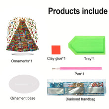 Load image into Gallery viewer, Acrylic 2D Flat Print Book Xmas Tree DIY Table Top Diamond Painting Ornament Kit