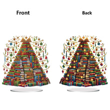 Load image into Gallery viewer, Acrylic 2D Flat Print Book Xmas Tree DIY Table Top Diamond Painting Ornament Kit