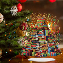 Load image into Gallery viewer, Acrylic 2D Flat Print Book Xmas Tree DIY Table Top Diamond Painting Ornament Kit
