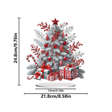 Load image into Gallery viewer, 2D Flat Print Snow Xmas Tree DIY Table Top Diamond Painting Ornament Kits
