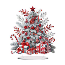 Load image into Gallery viewer, 2D Flat Print Snow Xmas Tree DIY Table Top Diamond Painting Ornament Kits
