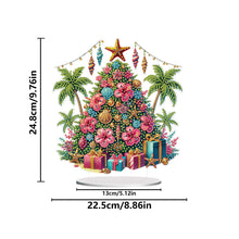 Load image into Gallery viewer, 2D Flat Print Ocean Xmas Tree DIY Table Top Diamond Painting Ornament Kits