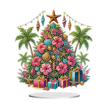 Load image into Gallery viewer, 2D Flat Print Ocean Xmas Tree DIY Table Top Diamond Painting Ornament Kits
