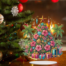 Load image into Gallery viewer, 2D Flat Print Ocean Xmas Tree DIY Table Top Diamond Painting Ornament Kits
