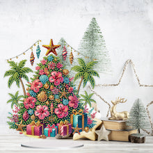Load image into Gallery viewer, 2D Flat Print Ocean Xmas Tree DIY Table Top Diamond Painting Ornament Kits