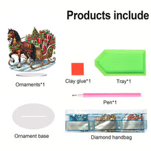 Load image into Gallery viewer, 2D Flat Print Xmas Gift Carriage DIY Table Top Diamond Painting Ornament Kits