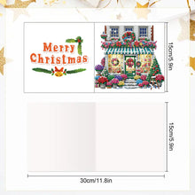Load image into Gallery viewer, 6PCS DIY Diamond Art Greeting Cards Xmas Designs for Celebrations Gift (h034)