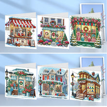 Load image into Gallery viewer, 6PCS DIY Diamond Art Greeting Cards Xmas Designs for Celebrations Gift (h034)