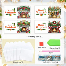 Load image into Gallery viewer, 6PCS DIY Diamond Art Greeting Cards Xmas Designs for Celebrations Gift (h036)