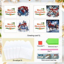 Load image into Gallery viewer, 6PCS DIY Diamond Art Greeting Cards Xmas Designs for Celebrations Gift (h039)