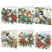 Load image into Gallery viewer, 6PCS DIY Diamond Art Greeting Cards Xmas Designs for Celebrations Gift (h040)
