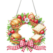 Load image into Gallery viewer, Bread Wreath Acrylic 2D Flat DIY Diamond Art Pendant Wall Door Decoration