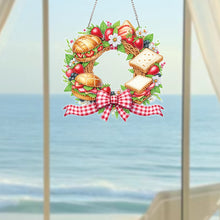 Load image into Gallery viewer, Bread Wreath Acrylic 2D Flat DIY Diamond Art Pendant Wall Door Decoration