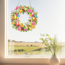 Load image into Gallery viewer, Juice Wreath Acrylic 2D Flat DIY Diamond Art Pendant Wall Door Decoration