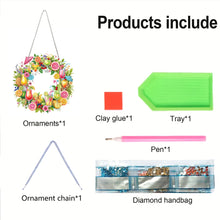 Load image into Gallery viewer, Juice Wreath Acrylic 2D Flat DIY Diamond Art Pendant Wall Door Decoration