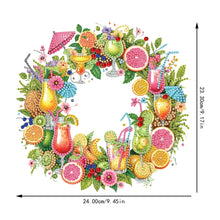 Load image into Gallery viewer, Juice Wreath Acrylic 2D Flat DIY Diamond Art Pendant Wall Door Decoration