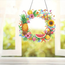 Load image into Gallery viewer, Cool Wreath Acrylic 2D Flat DIY Diamond Art Pendant Wall Door Decoration