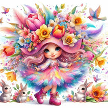 Load image into Gallery viewer, Diamond Painting - Full Square - Flower Girl (30*30CM)