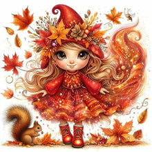 Load image into Gallery viewer, Diamond Painting - Full Square - Autumn Girl (30*30CM)