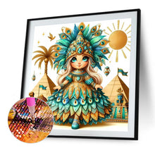 Load image into Gallery viewer, Diamond Painting - Full Square - Peacock Girl (30*30CM)