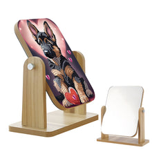 Load image into Gallery viewer, DIY Dog Diamond Painting Kit Rotatable Mirror w Diamond Painting Jewelry Box