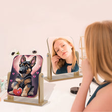 Load image into Gallery viewer, DIY Dog Diamond Painting Kit Rotatable Mirror w Diamond Painting Jewelry Box