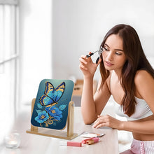 Load image into Gallery viewer, DIY Butterfly Diamond Painting Kit Rotatable Mirror w Diamond Art Jewelry Box