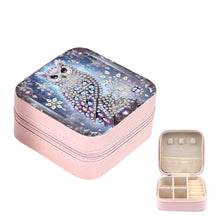 Load image into Gallery viewer, DIY Owl Diamond Painting Kit Rotatable Mirror w Diamond Painting Jewelry Box