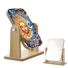 Load image into Gallery viewer, DIY Sun and Moon Diamond Painting Kit Rotatable Mirror w Diamond Art Jewelry Box