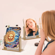 Load image into Gallery viewer, DIY Sun and Moon Diamond Painting Kit Rotatable Mirror w Diamond Art Jewelry Box