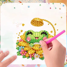 Load image into Gallery viewer, 6Pcs Acrylic 2D Flat Flower Frogs Diamond Painting Fridge Magnet for Whiteboard