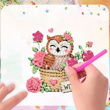 Load image into Gallery viewer, 6Pcs Acrylic 2D Flat Owls Diamond Painting Fridge Magnet for Fridge Whiteboard