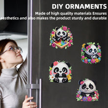 Load image into Gallery viewer, 6Pcs Acrylic 2D Flat Pandas Diamond Painting Fridge Magnet for Fridge Whiteboard