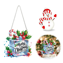 Load image into Gallery viewer, Xmas Theme 2D/Flat DIY Diamond Painting Art Pendant Wall Door Decoration