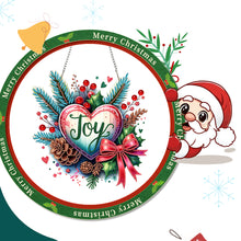 Load image into Gallery viewer, Xmas Theme 2D/Flat DIY Diamond Painting Art Pendant Wall Door Decoration