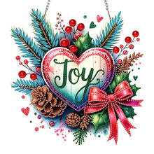 Load image into Gallery viewer, Xmas Theme 2D/Flat DIY Diamond Painting Art Pendant Wall Door Decoration