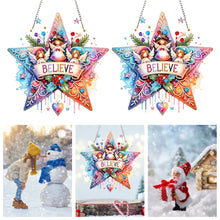 Load image into Gallery viewer, Xmas Theme 2D/Flat DIY Diamond Painting Art Pendant Wall Door Decoration