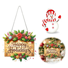 Load image into Gallery viewer, Xmas Theme 2D/Flat DIY Diamond Painting Art Pendant Wall Door Decoration