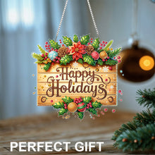Load image into Gallery viewer, Xmas Theme 2D/Flat DIY Diamond Painting Art Pendant Wall Door Decoration