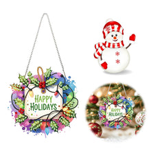 Load image into Gallery viewer, Xmas Theme 2D/Flat DIY Diamond Painting Art Pendant Wall Door Decoration