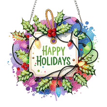 Load image into Gallery viewer, Xmas Theme 2D/Flat DIY Diamond Painting Art Pendant Wall Door Decoration