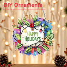 Load image into Gallery viewer, Xmas Theme 2D/Flat DIY Diamond Painting Art Pendant Wall Door Decoration