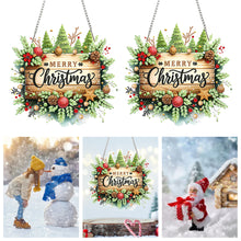 Load image into Gallery viewer, Xmas Theme 2D/Flat DIY Diamond Painting Art Pendant Wall Door Decoration