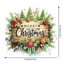 Load image into Gallery viewer, Xmas Theme 2D/Flat DIY Diamond Painting Art Pendant Wall Door Decoration