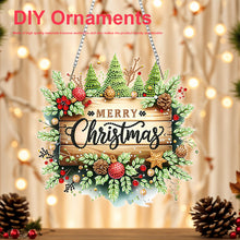 Load image into Gallery viewer, Xmas Theme 2D/Flat DIY Diamond Painting Art Pendant Wall Door Decoration