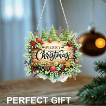 Load image into Gallery viewer, Xmas Theme 2D/Flat DIY Diamond Painting Art Pendant Wall Door Decoration