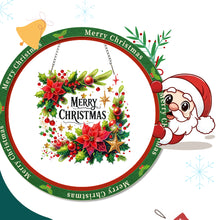 Load image into Gallery viewer, Xmas Theme 2D/Flat DIY Diamond Painting Art Pendant Wall Door Decoration